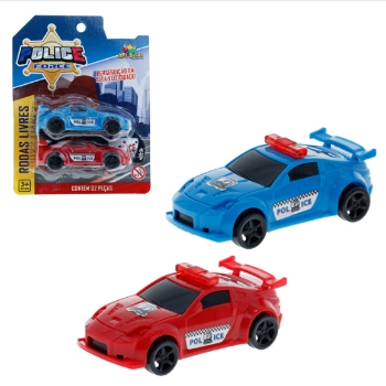 Brinq Carro Policia Roda Livre C/02