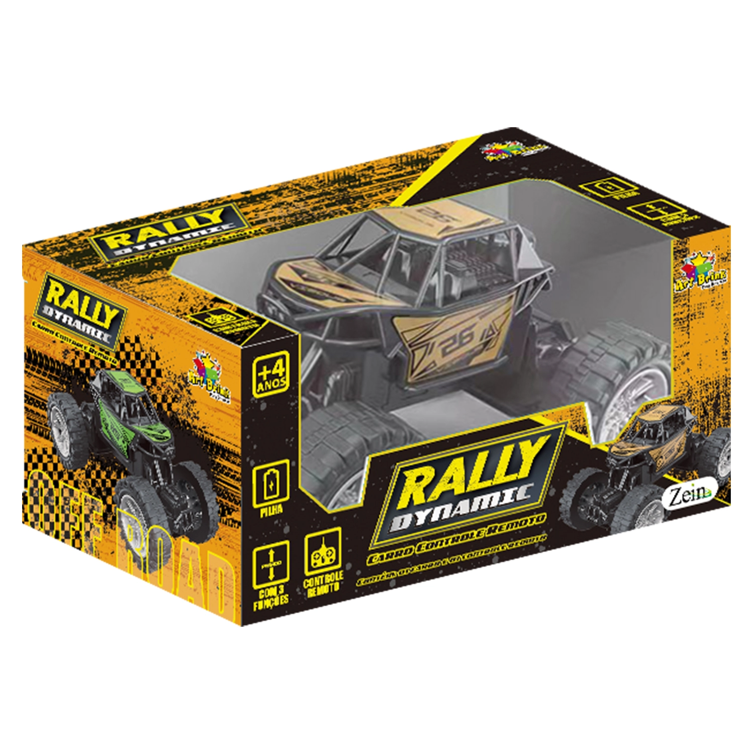 Carro Controle Remoto 3 Funcoes Rally Artbrink