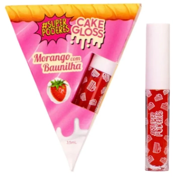 Gloss Labial Cake Morango Baunilha Lgcsp03 Super Poderes