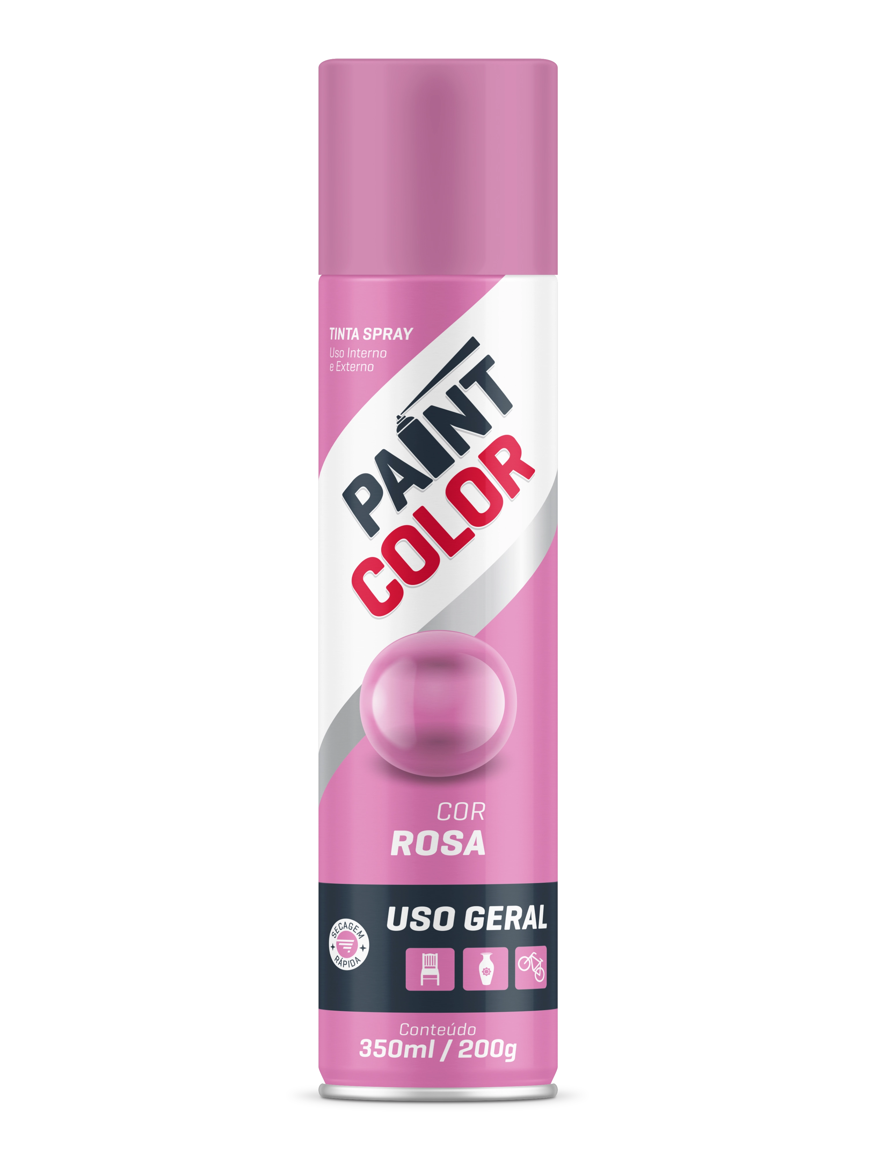 Tinta Paintcolor 350ml Rosa 5510134 Baston
