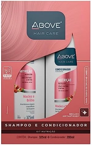 Kit Shampoo 325ml Condicionador 200ml Above Nutrição
