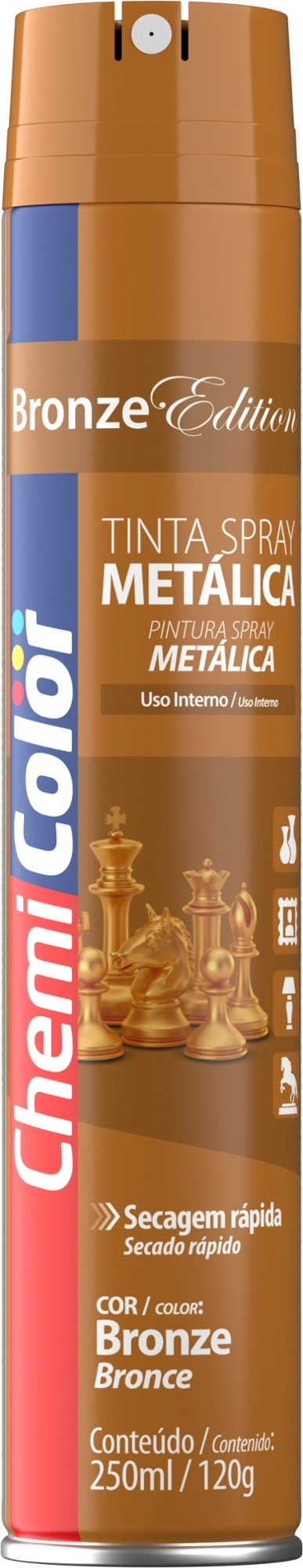 Tinta Chemicolor Metalica Bronze 250ml 680503 Baston