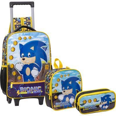 Kit Mochila Infantil Masculina Bionic Preta Kit6336 Bf Brasil