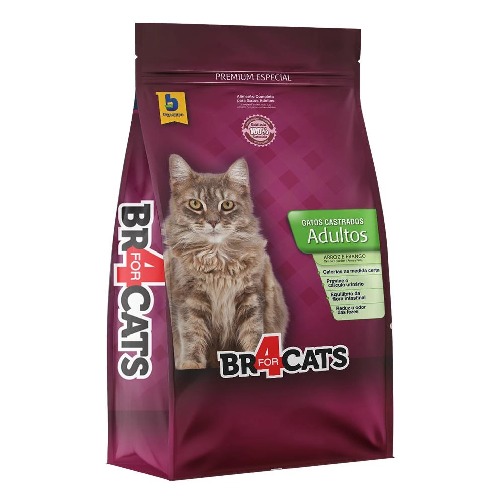 Racao Br4 Cats 1kg Castrados
