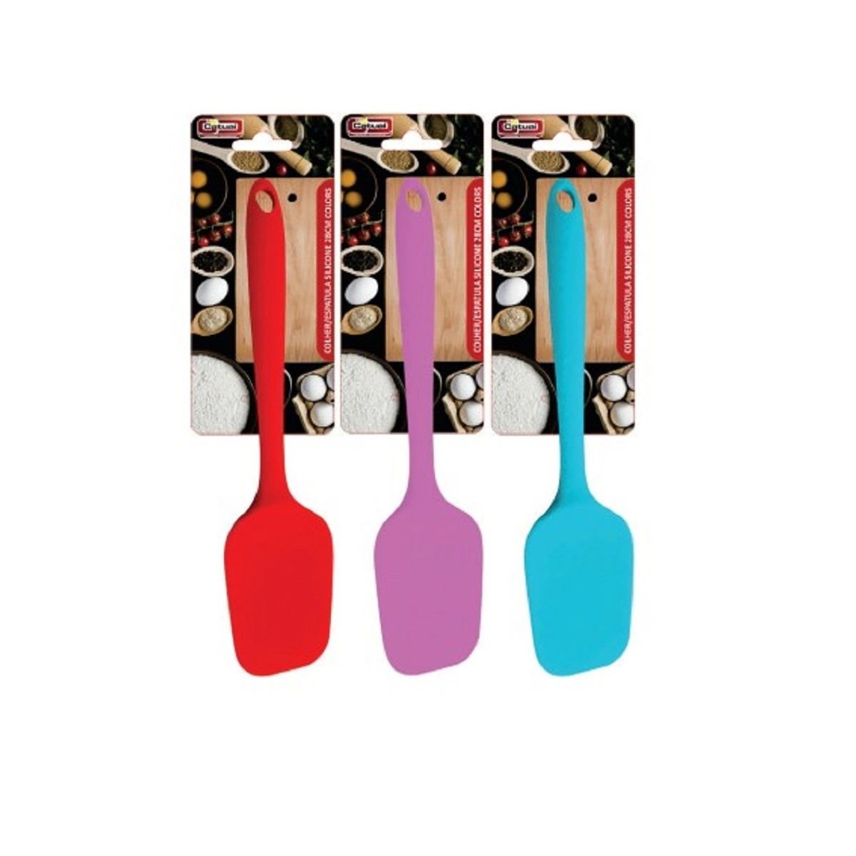 Colher Silicone Catuai Espatula Colors 28cm