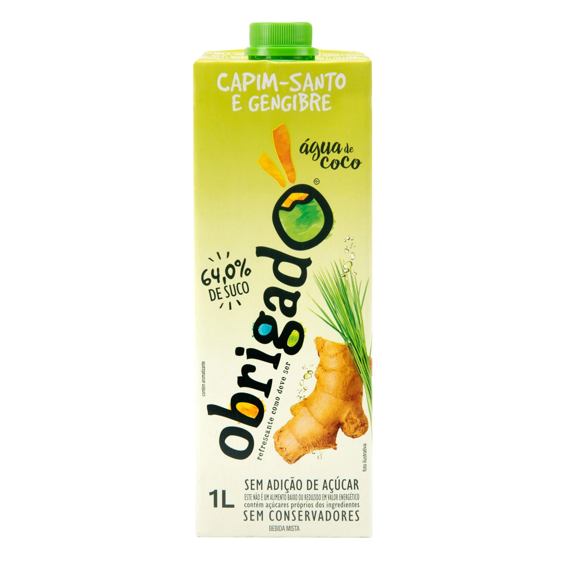 Agua De Coco Obrigado Capim San Gen 1l