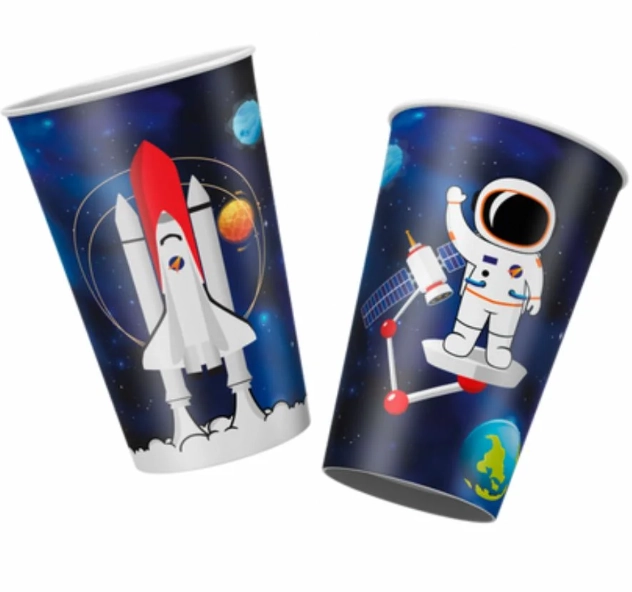 Copo Papel Espacial C/8un 180ml Regina Festas