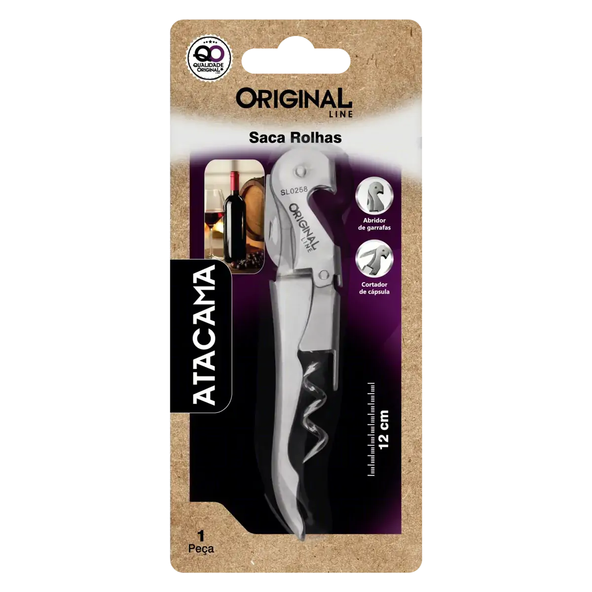 Saca Rolha Cromo Original Line Atacama
