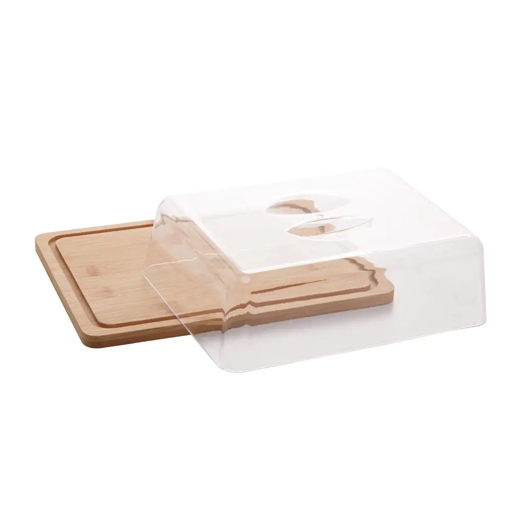 Prato Lyor P/queij De Bamb C/tamp De Plast 24x185x76cm Imp