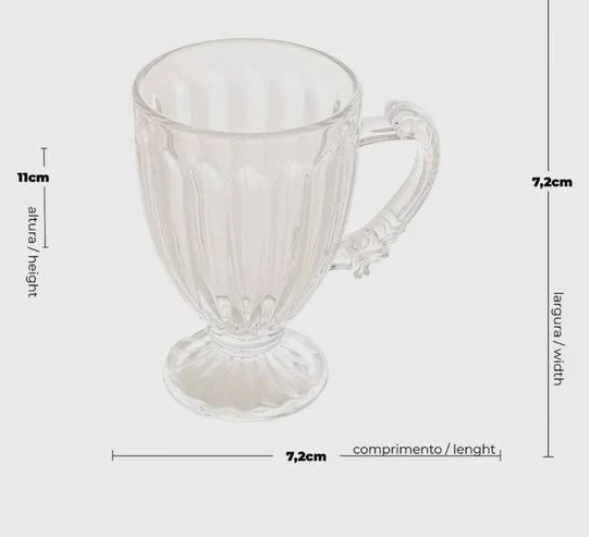 Xicara Lyor 1382 Cristal 200ml Renaissan