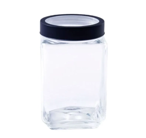 Pote De Vidro 5348 Tampa Met Acri Gastro Preta 1,7l
