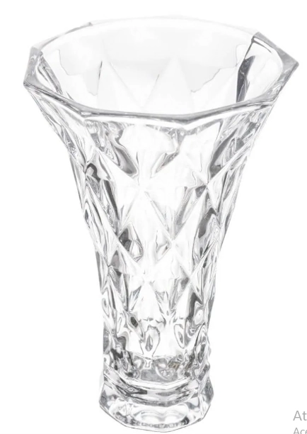 Vaso De Vidro Diamond 13x20cm Ref.5966 Lyor