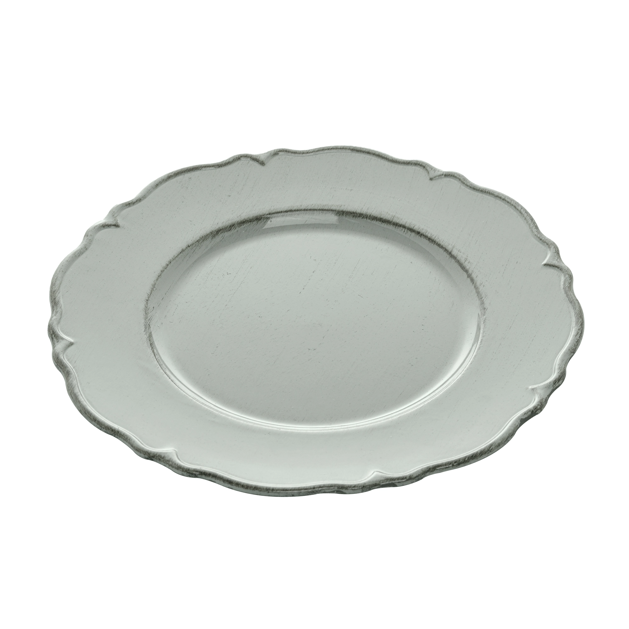 Sousplat Patinado De Plastico Moon Verde 25cm