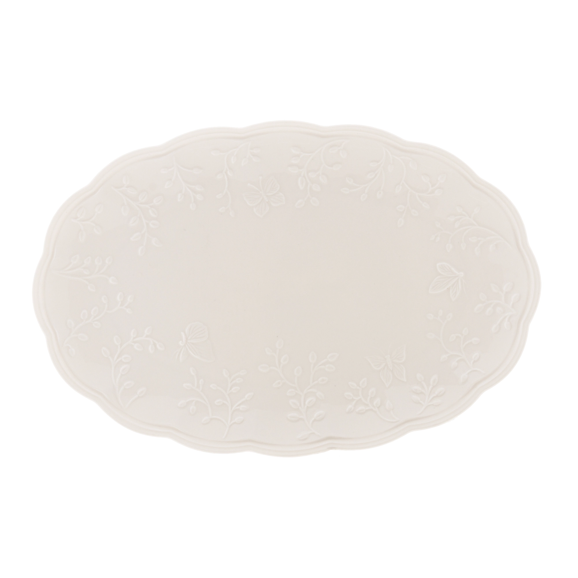 Travessa Porcelana New Bone Butterfly 36.5x24x3cm 8512 Lyor
