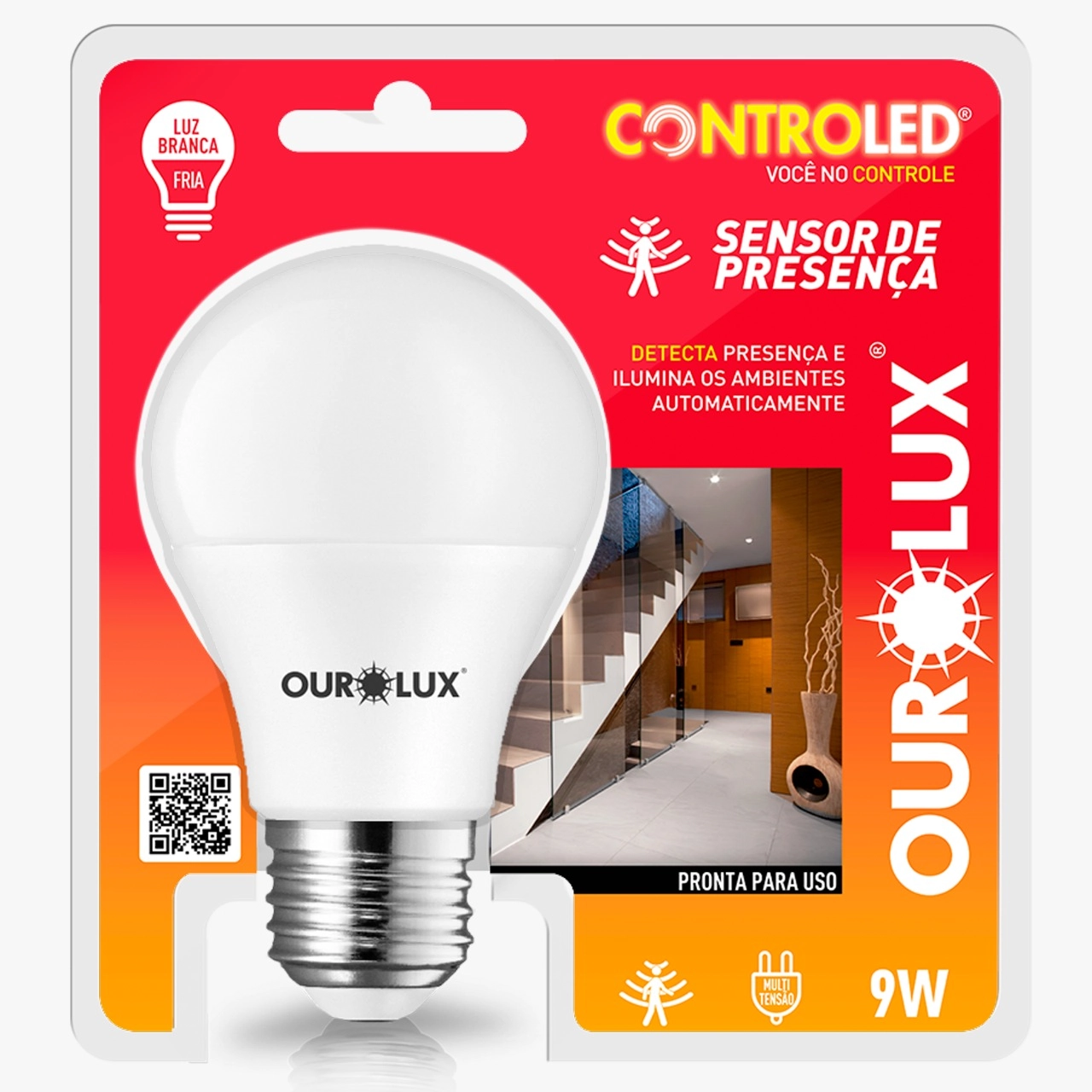 Lampada Ourolux 9w Senso