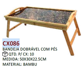 Bandeja Bambu Pes Dobraveis 50x30x22,5cm
