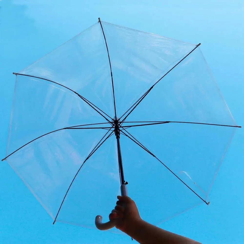 Guarda Chuva Transparente Bengala Automatico Em Pvc 86cm Ca0008 Imporiente