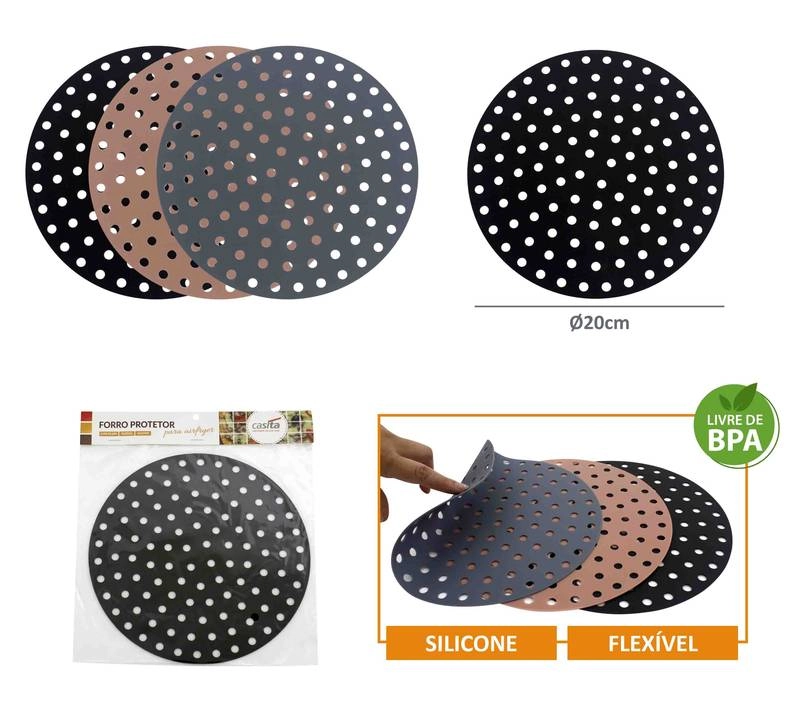 Forro Protetor Airfryer Silicone Ca09738 Imporiente