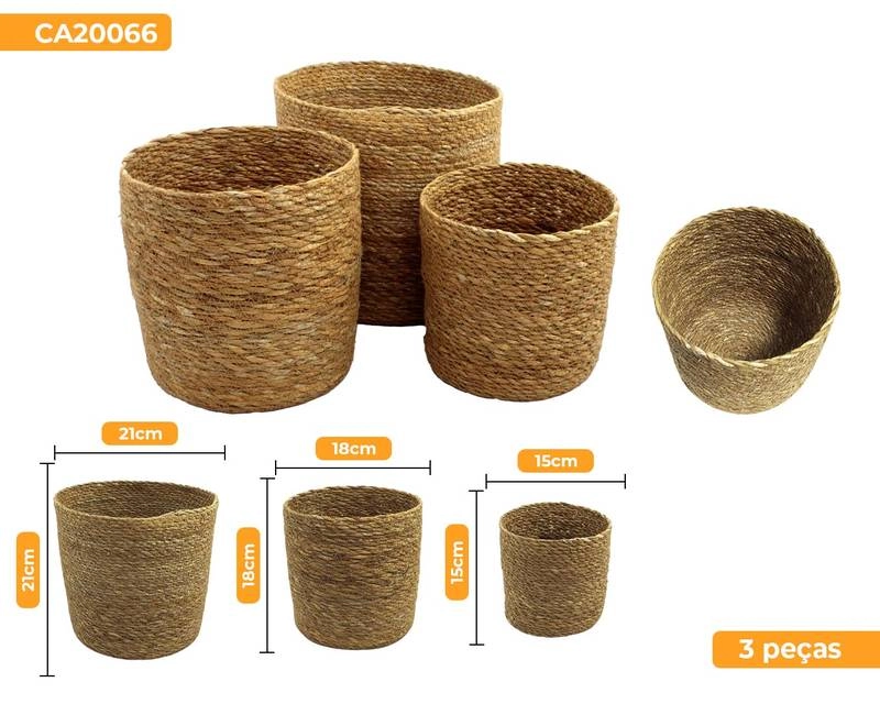 Kit Cesto Algas Marinhas 3pcs Ca20066 Imporiente