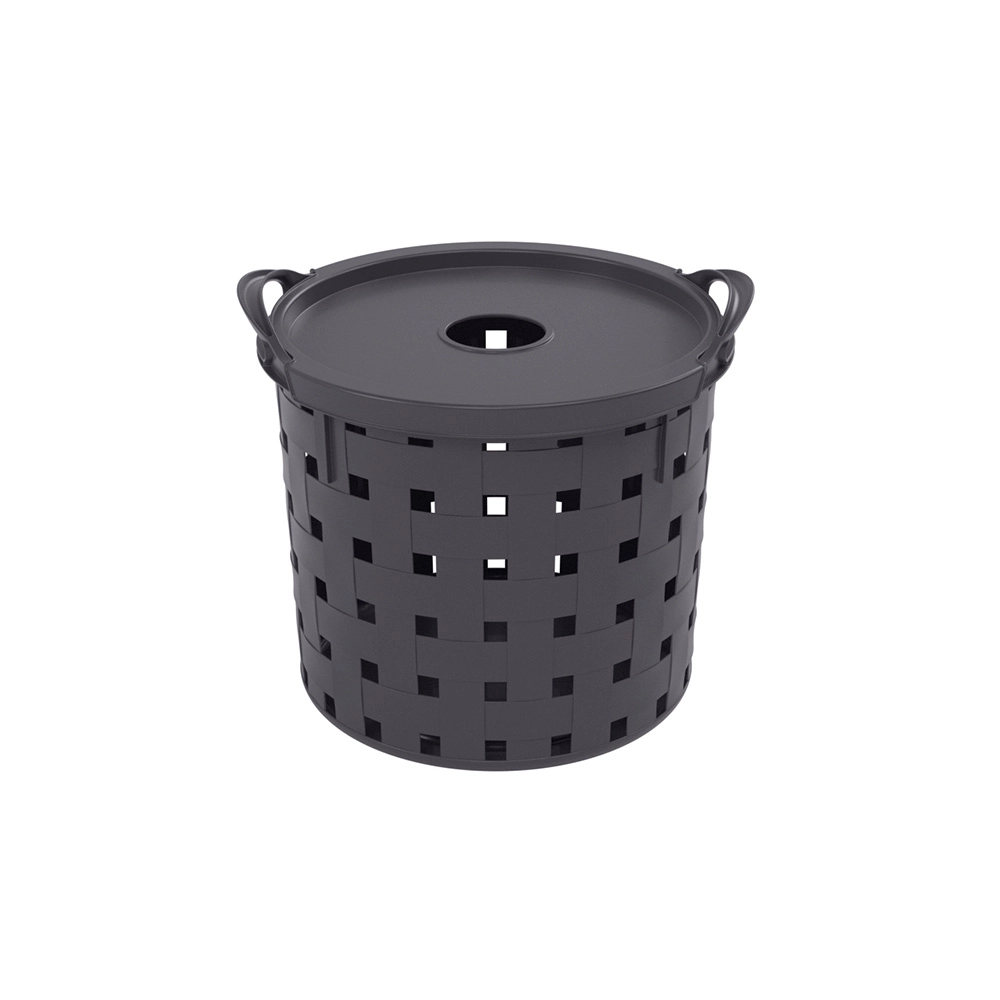 Cesto Roupa Redondo Baixo Fita 19l 18252 Plasutil