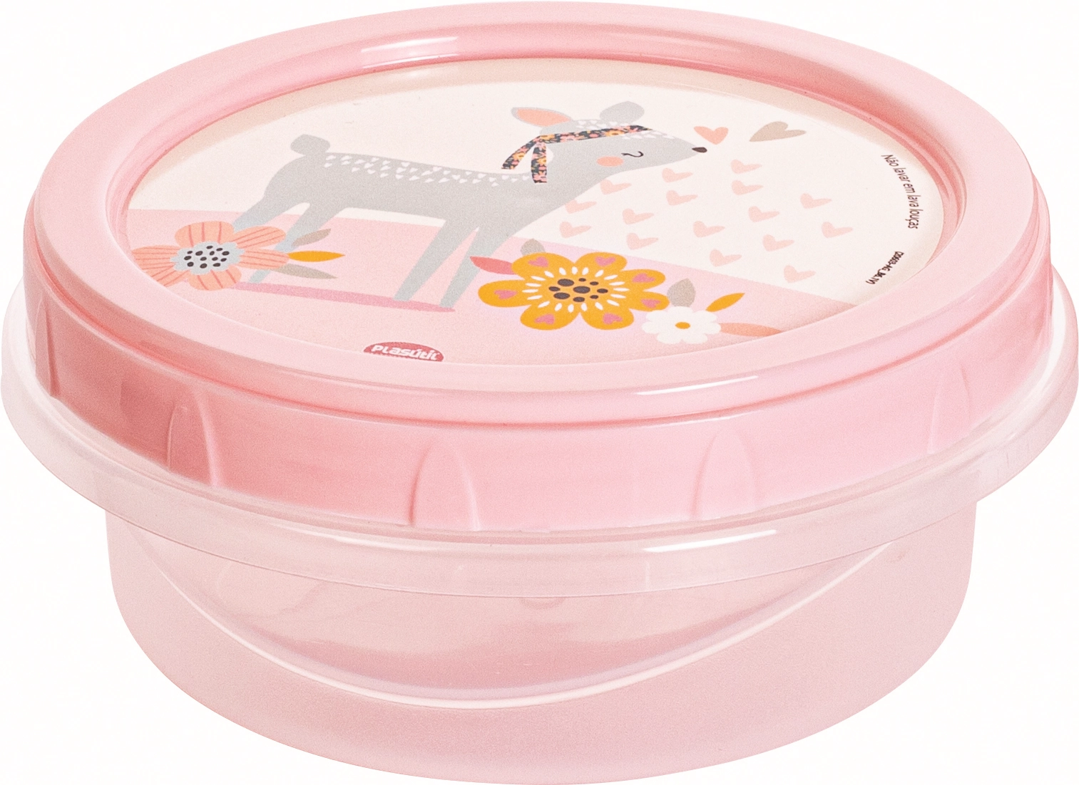 Pote Rosca Bichinhos Rosa 13378 Plasutil