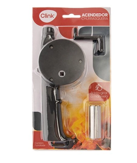 Acendedor De Churrasqueira Aco Inox E Plastico 25x10x2,5cm 1un