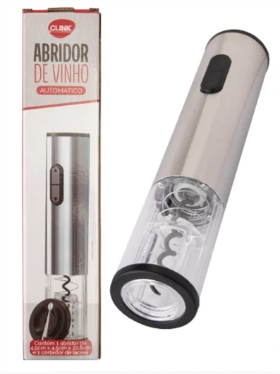 Kit 2pcs Abridor Vinho Automatico Cortador Lacre P