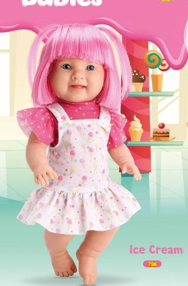 Boneca Candy Babies Ice Cream Ref.796 Bambola