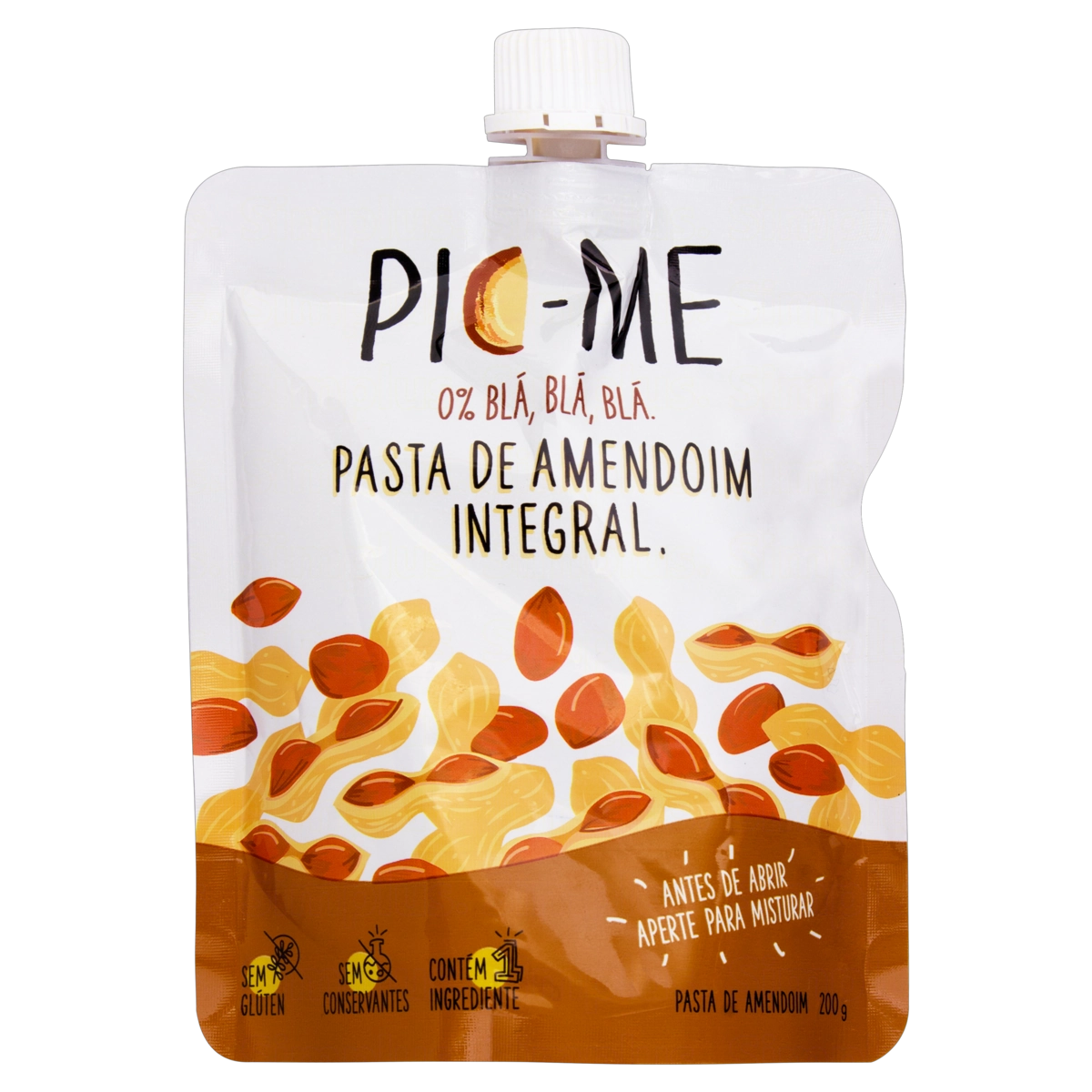 Pasta De Amendoim Integral Pic Me Squeeze 200g