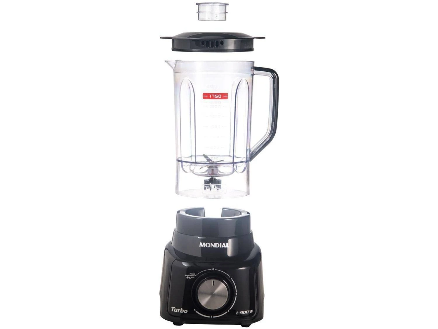 Liquidificador Mondial 900w 2,7l Turbo Ull Black L 900 Fb 127v