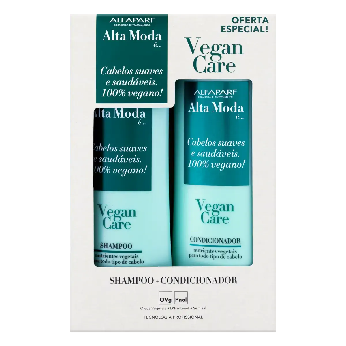 Kit Shampoo Condicionador Alfaparf Alta Moda é Vegan Care 300ml Cada