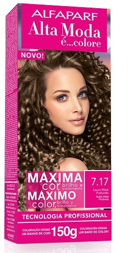 Coloracao Minikit Permanente Alta Moda 7.17 Louro Mate Profundo 150g