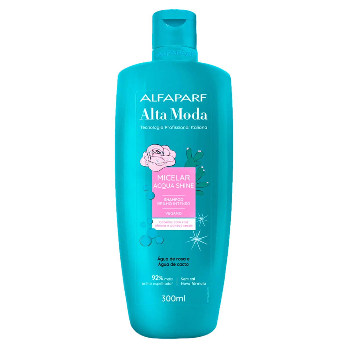 Shampoo Brilho Intenso Alfaparf Alta Moda Micelar Acqua Shine Frasco 300ml
