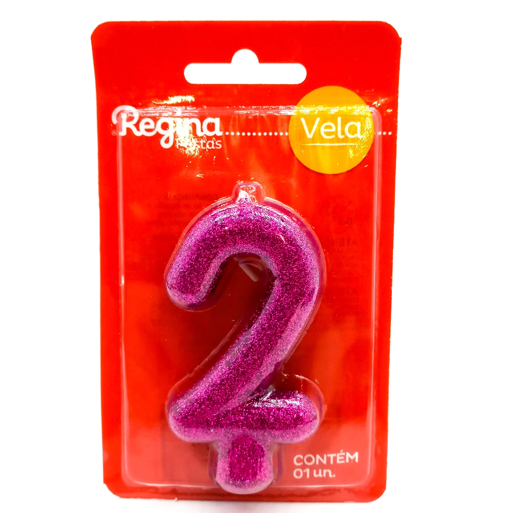 Vela Aniv Pink Regina N.2 Cintilante