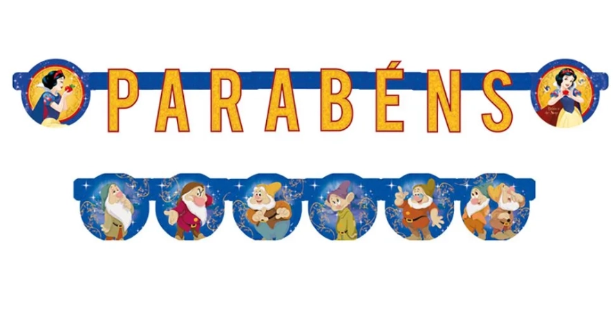 Faixa Parabens Branca De Neve Class Un Regina