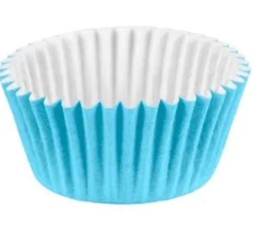 Forminha Cupcake Impermeavel Azul Bebe