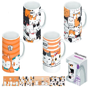 Caneca Porcelana Pets 280ml Ref.77215