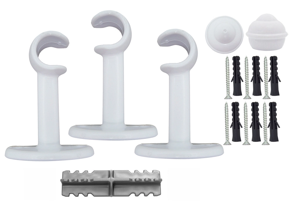 Kit Varao Bella Janela 19mm 2,50m Branco