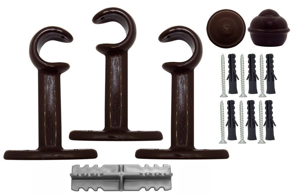 Kit Varao Bella Janela 19mm 3,00m Imbuia