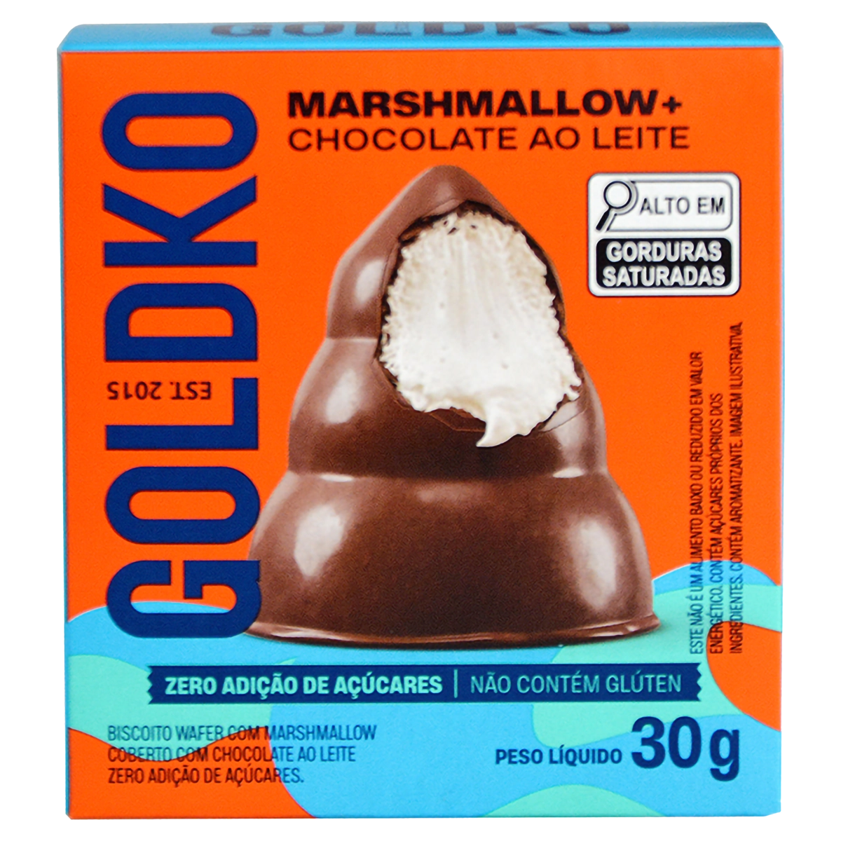 Wafer C/marshmallow Musa Gold S/a 30g