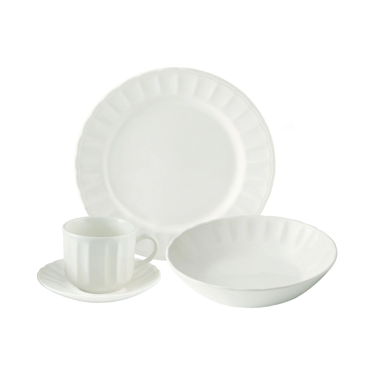Jg De Jantar Dolce Home Branco Caribe 16 Pcs