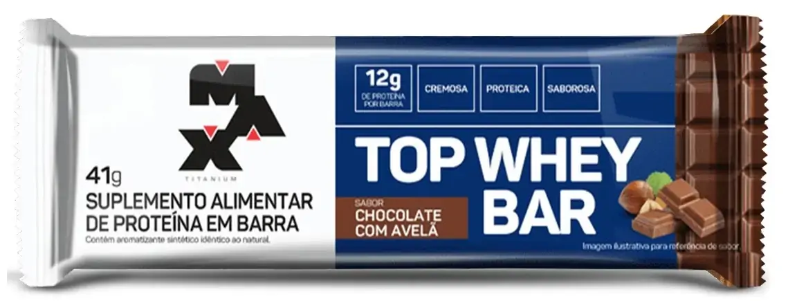 Barra Proteina Max Titanium Top Whey Choc.avela 41g