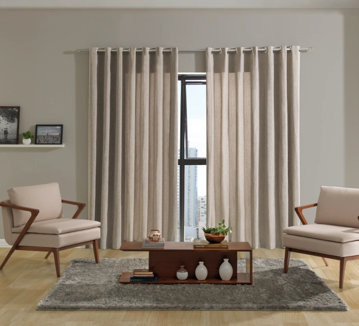 Cortina Rustica Niger Areia 160x200cm 1011 168 Bella Janela