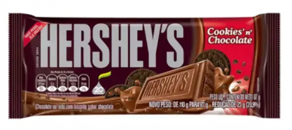 Chocolate Ao Leite Cookies N Chocolate Hersheys Pacote 87g