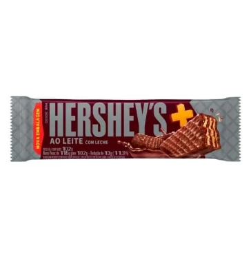 Wafer Recheio E Cobertura Chocolate Ao Leite Hersheys Mais Pacote 102g