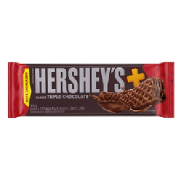 Wafer Recheio E Cobertura Triplo Chocolate Hersheys Mais Pacote 102g