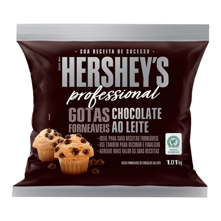 Chocolate Gotas Ao Leite Hersheys Professional Pacote 1,01kg