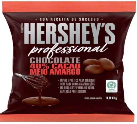 Chocolate Meio Amargo Em Moedas 40 Cacau Hersheys Professional Pacote 1,01kg