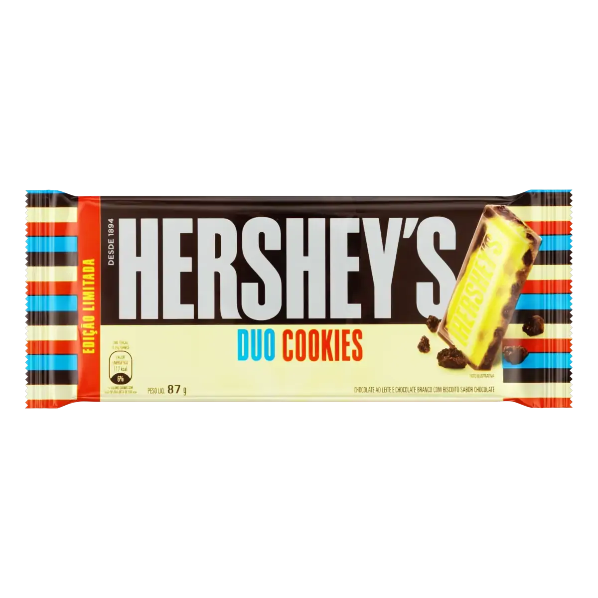 Chocolate Ao Leite E Branco Duo Cookies Hersheys Pacote 87g