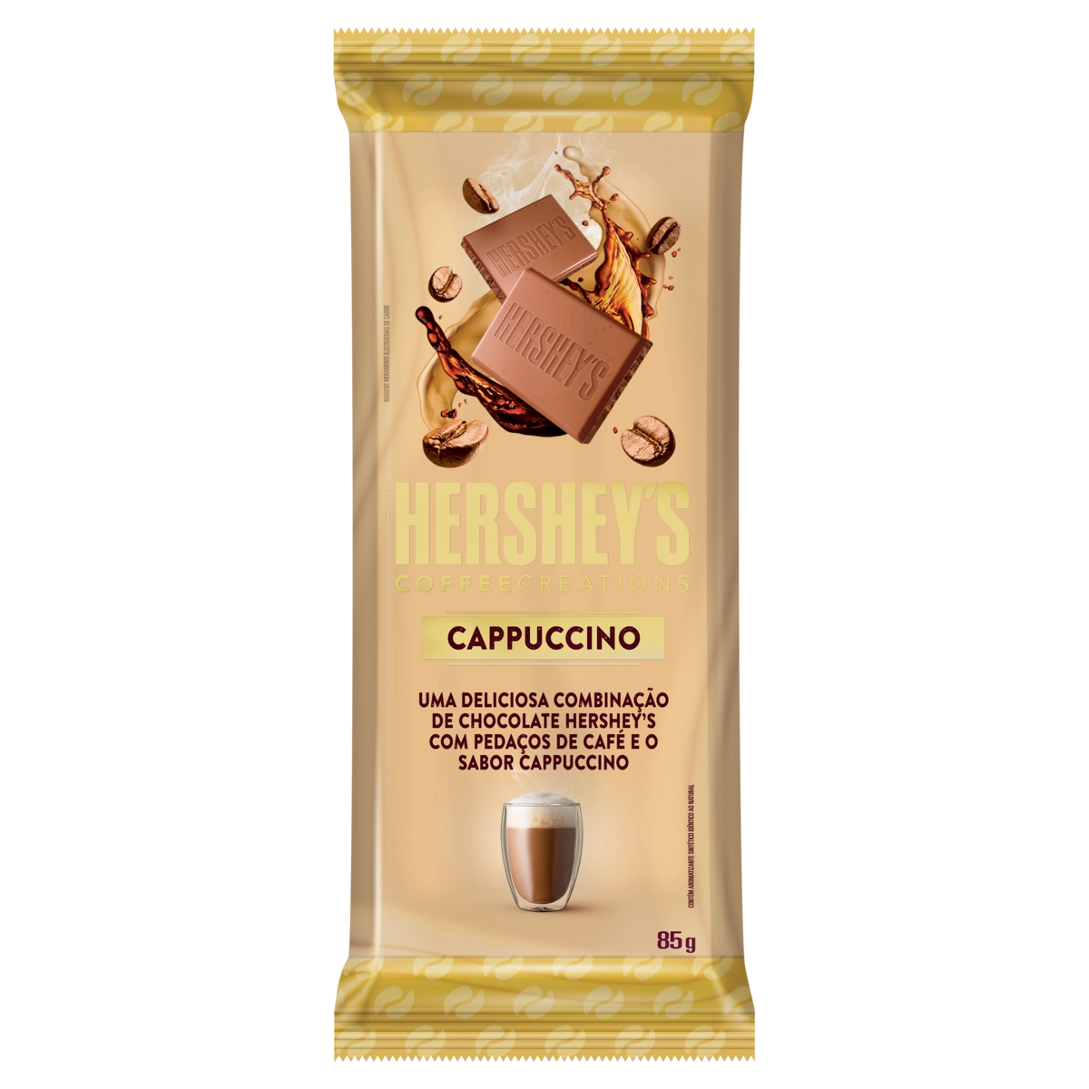 Chocolate Mesclado Com Pedaços De Café Cappuccino Hersheys Coffee Creations Pacote 85g
